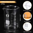 2 Pack 1000ml Low Form Glass Beaker Glass Graduated Scale Measuring Cups