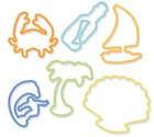 Sillybandz Beach 24 Pack Shaped Silicone Bracelets New
