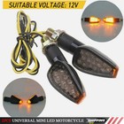 2x 12v For Mini Motorcycle Led Turn Signals Blinker Light Indicator Amber Lamp 