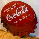 Coca Cola Bottle Cap Red Tin Sign 18  Coke Metal Decor Collectable Ande Rooney 