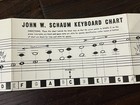 Piano And Keyboard Note Chart John Schaum  Use Behind The Keys For Piano Vintage