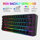 60  Gaming Keyboard   Mouse Combo Set Mini 61 Keys True Rgb Mechanical Feeling
