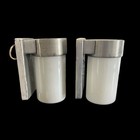2 Vintage Prescolite Milk Glass Wall Sconce Light Fixture Industrial Untested