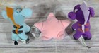 Mcdonald s Neopets Plush Lot Of 3 Ultranova Blue Moehog Purple Moehog 4  2004