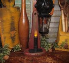 Primitive Wood Sconce Vintage Shaker Style Wall Holder W  Led Candle Made In Usa