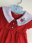 Vintage Rare Editions Red Dress With Embroidered Puppy - Size 3t