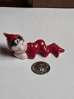 Vintage Orin Porcelain Red Pixie Elf Japan Ceramic Christmas Figure Sleeping 