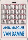 1995 Jean-claude Van Damme Portuguese Pocket Calendar 10 X 7 Cm  4  X 2 75    10