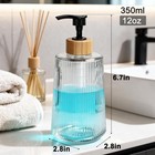 Glass Hand Soap Dispenser For Bathroom  Refillable Kitchen Dish Pump Bottle     