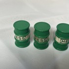Vintage Hess Green Oil Barrels Lot Of 4 Toy Truck Replacement Parts