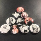 Marilyn Monroe 1  Button Pin  10 Piece Set  Actress Classic Icon Model Pin Up