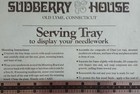 Sudberry House Oak Serving Tray Glass 12 5  X 16 5  Needlework Opening 12  X 9 