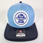 Pabst Blue Ribbon Trucker Beer Hat Blue Patch Pbr Cap Snapback Hat Richardson