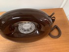 Vintage Sculptura Donut Brown Rotary Phone Western Electric