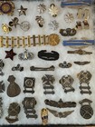 Lot Of Wwii Korean Vietnam Cold War Military Badges Ranks Pins