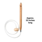 Chiaogoo Knitting Needles Flexible Crochet Hook 32 Inch 81cm Bamboo Dark Patina