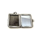 English Engraved Compact Mirror Picture Frame Sterling Silver 1900