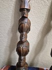 Vintage Tiki Mcm Large Carved Wooden Fork And Spoon Wall Decor Bar Totem Hawaii 