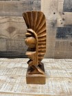 Vintage Hawaii Tiki Statue Carved Wood 10    Made Philippines Polynesian Decor