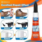 12-pack Super Glue Gel Clear     3g Strong Non-drip Adhesive For Plastic Metal