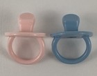 Vintage Pacifier Pink Blue Lot Of 2 Pacifiers Baby Shower Decor Orthodontic