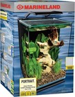 Marineland Portrait Glass Led Aquarium Kit  5 Gallons  Hidden Filtration black
