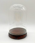 4 X 5 5 Small Glass Cloche Dome Bell Jar Display Wooden Base  Wedding  Terrarium