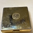 Estee Lauder Green Gold Star Powder Compact W Mirror Vtg Transparent-06 Htf