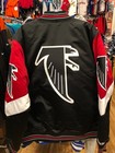 Atlanta Falcons  Throwback Satin Jacket Mitchel   Ness Mens  Red black