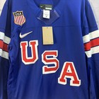 Nwt Official Usa Hockey Nike 2026 Olympics Home Blue Replica Blank Jersey M