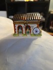 Vintage 1970s Limoges france Trinket Box  Horses In Barn With Small Horse Inside