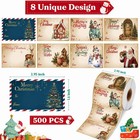 Christmas Gift Tags - 500 Pcs Gift Tags Stickers For Christmas Presents