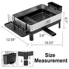 Dish Drying Rack   Stainless Steel Dish Rack For Kitchen Counter  Space Savin   