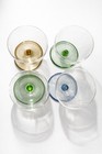 Rare Vintage 1930s Dessert Coupe Colorful Sherbet  Elegant Timeless Set Of 4