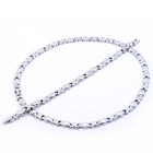 Hugs   Kisses Necklace Bracelet Set Stampato Stainless Steel Silver Tone 18 