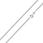 925 Solid Sterling Silver Made In Italy Box Mirror Chain Pendant Charm Necklace