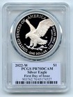 2022 W Proof Silver Eagle American Dollar Pcgs Pr70dcam Cleveland Native