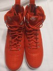 Nike Sf Air Force 1 Mid Mens Size 14 Orange White Athletic Shoes Sneakers Euc