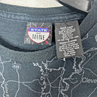 Vintage 90s State Of Mine Louisiana All Over Print Map T-shirt Large Black Tee