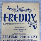 Vtg Paris France Brochure Rue Auber Freddy Perfume Price List Gift Guide Travel