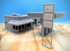 S Scale - 90s Gas Station And Oil Change Shop - 1 64 Scale Building