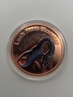 1 Troy Oz   999 Fine Copper Round Loch Ness Monster Colorized Limited Edition 