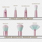 Makeup Brush Set Pink Glitter unicorn Foundation Sparkles Cute Green Brush 