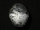 Antique 1800s 1 1 4  High Sterling Silver Casket Coffin Initialed