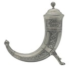 Vintage Norwegian Aksel Holmsen Pewter Viking Drinking Horn W Lid 9 75   