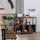Loko Rustic Brown Buffet Cabinet Sideboard W  Open Shelves  43 5x17x35 Inches