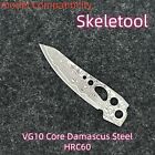 Damascus Steel Main Knife Replacement Blade For Leatherman Skeletool Accessories