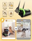 Large Swivel Bin   Rake Pooper Scooper With 40 Waste Bags  Dog Pooper Scooper