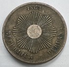 1863 Peru Dos 2 Two Centavos Coin   Fine Collectable Grade   A1398