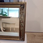 Buffet Mantle Tri Pane Gesso Mirror Antique